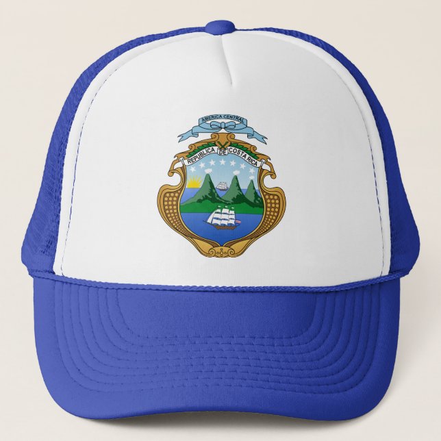 Costa Rica (coat of arms/ flag) Trucker Hat (Front)