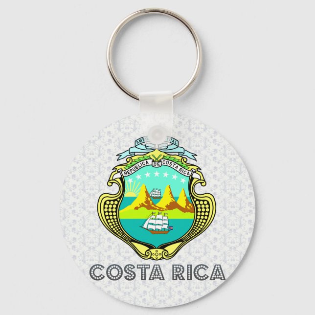 Costa Rica Coat of Arms Keychain (Front)