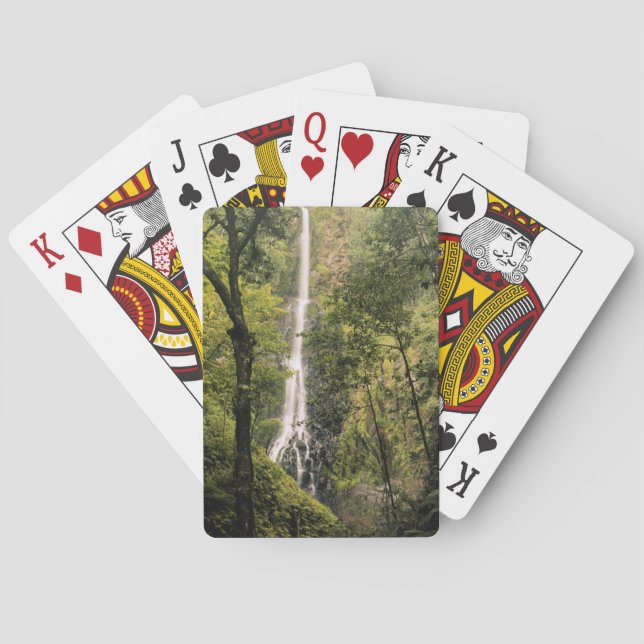 Costa Rica, Cocos Island, Wafer Bay Waterfall Poker Cards (Back)