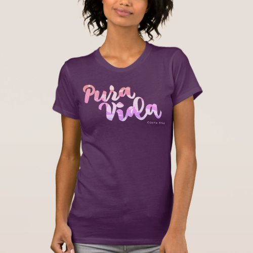 Costa Rica Colorful Pura Vida Womens T_Shirt