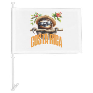 Costa Rica cool sloth Classic T-Shirt Car Flag