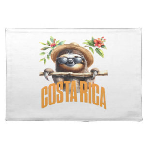 Costa Rica cool sloth Classic T-Shirt Cloth Placemat