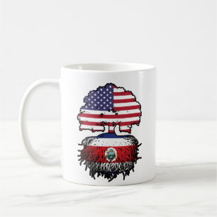 Costa Rica Costa Rican American USA Tree Roots Coffee Mug