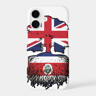 Costa Rica Costa Rican British UK Tree Roots Flag iPhone 17 Case