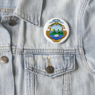 Costa Rica country coat arms symbol emblem flag Button
