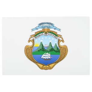 Costa Rica country coat arms symbol emblem flag Metal Print
