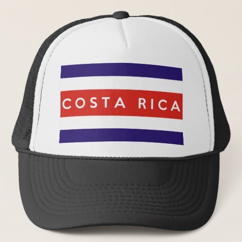 costa rica country flag text name trucker hat