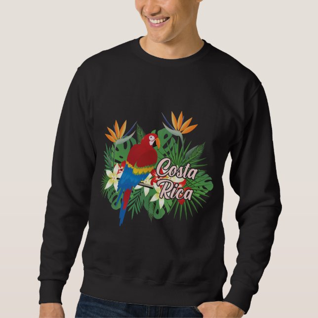Costa Rica Country Nature Bird Tropical Parrot Sweatshirt (Front)