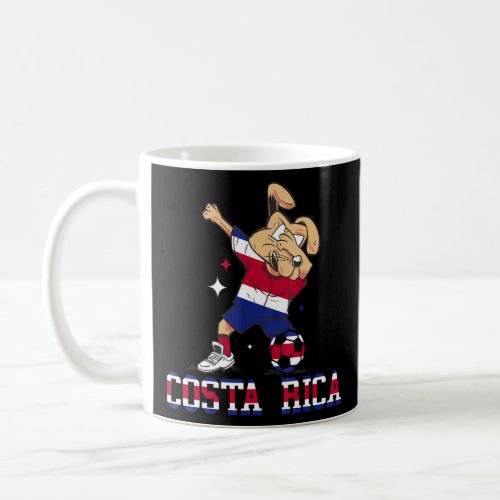Costa Rica Dabbing Dog Football Soccer Ball Costa  Coffee Mug
