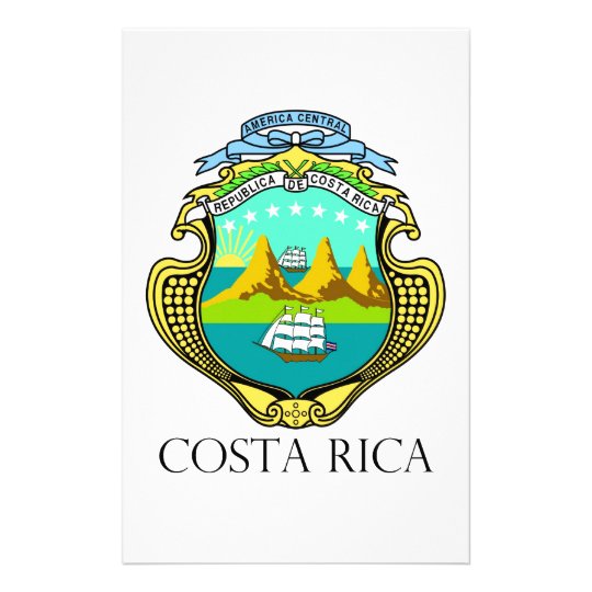 COSTA RICA - emblem/flag/coat of arms/symbol Stationery | Zazzle.com