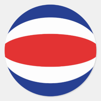 Costa Rica Fisheye Flag Sticker