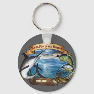 Costa Rica Fishing Champion (your name) Keychain