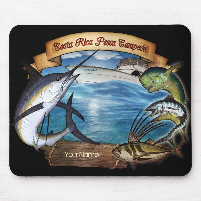 Costa Rica Fishing Champion (your name) Mouse Pad (Front)