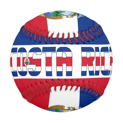 Costa Rica Flag and Coat of Arms Patriotic Baseball