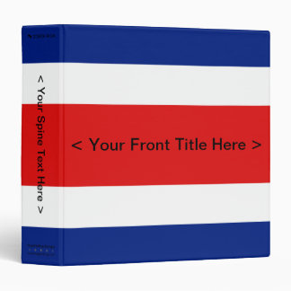 Costa Rica Flag Binder