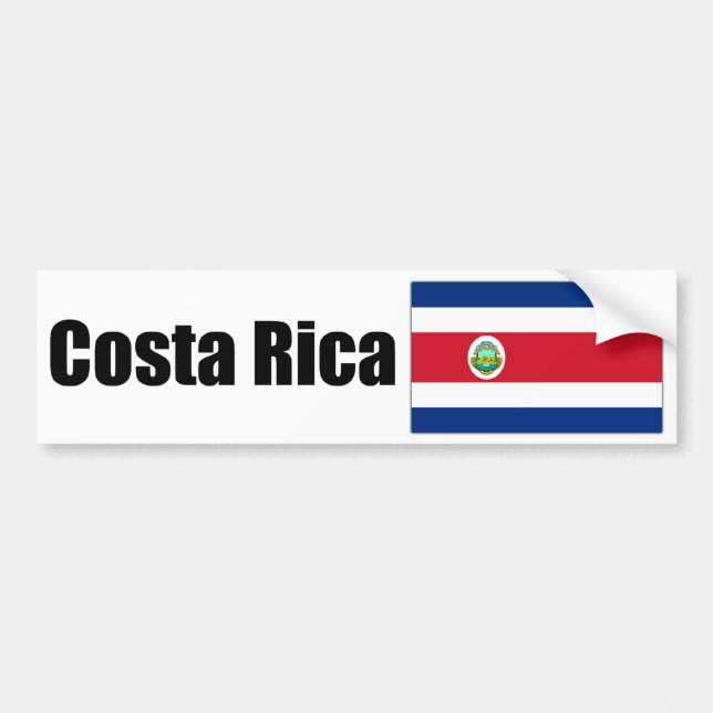 costa rica flag bumper sticker (Front)