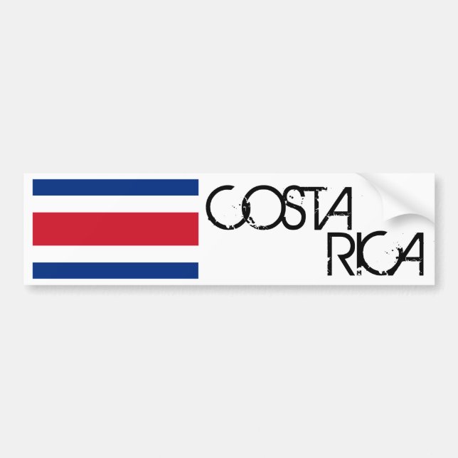 Costa Rica Flag Bumper Sticker (Front)