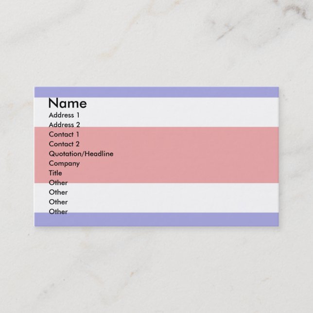 Costa Rica Flag Business Card (Front)