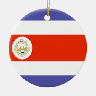 Costa Rica Flag Ceramic Ornament