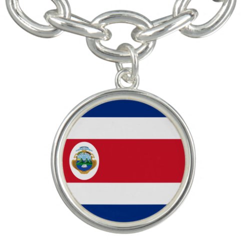 Costa Rica flag Charm Bracelet