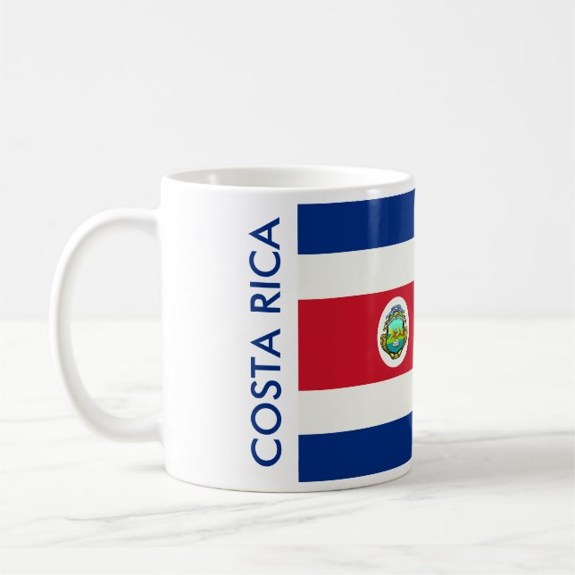 COSTA RICA FLAG COFFEE MUG (Left)
