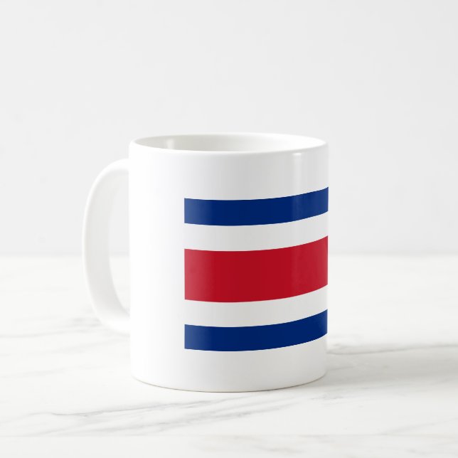 Costa Rica Flag Coffee Mug (Front Left)
