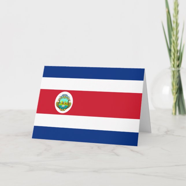 Costa Rica Flag CR Card (Front)