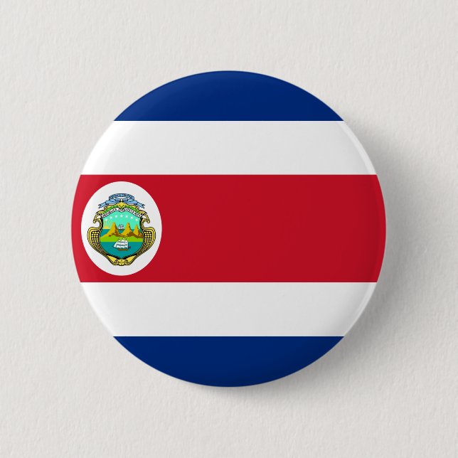 Costa Rica Flag CR Pinback Button (Front)