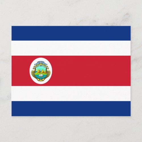 Costa Rica Flag CR Postcard
