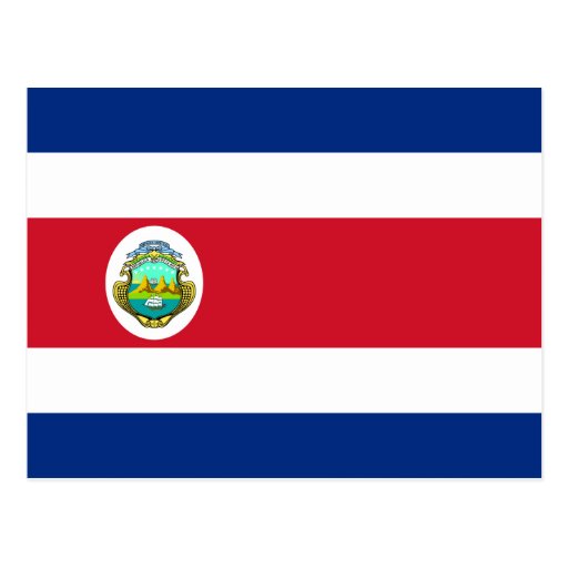 Costa Rica Flag CR Postcard | Zazzle