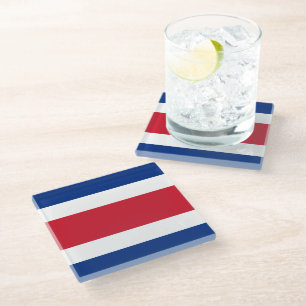 Costa Rica flag Glass Coaster