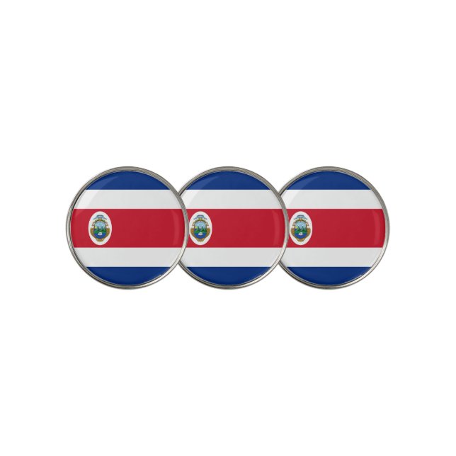 Costa Rica flag   Golf Ball Marker (3 Up)
