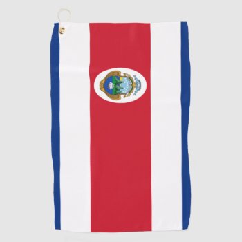 Costa Rica Flag  Golf Towel by Pir1900 at Zazzle