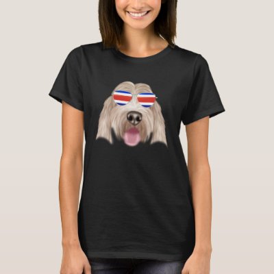Costa Rica Flag Grand Basset Griffon Vendeen Dog T T-Shirt