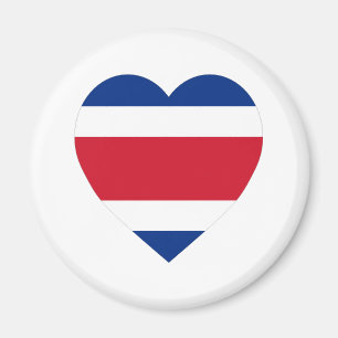Costa Rica Flag Heart Magnet