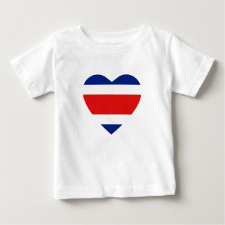 Costa Rica Flag Heart T-Shirt