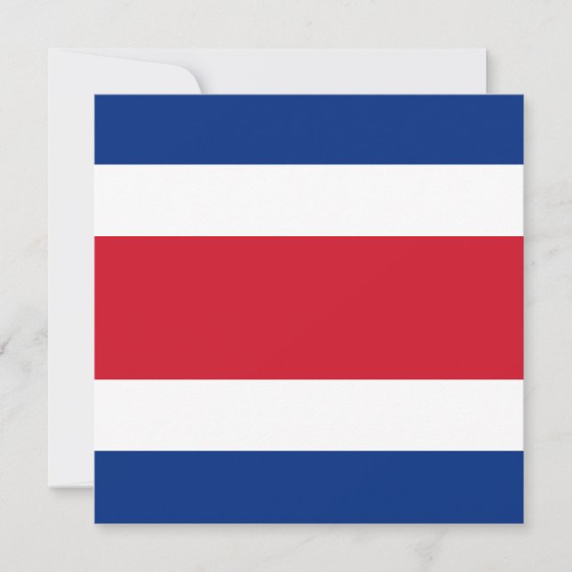 Costa Rica Flag Invitation (Front)