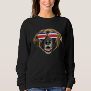 Costa Rica Flag Leonberger Dog Tico Pocket Sweatshirt