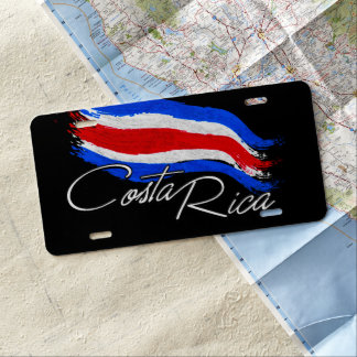 Costa Rica Flag License Plate