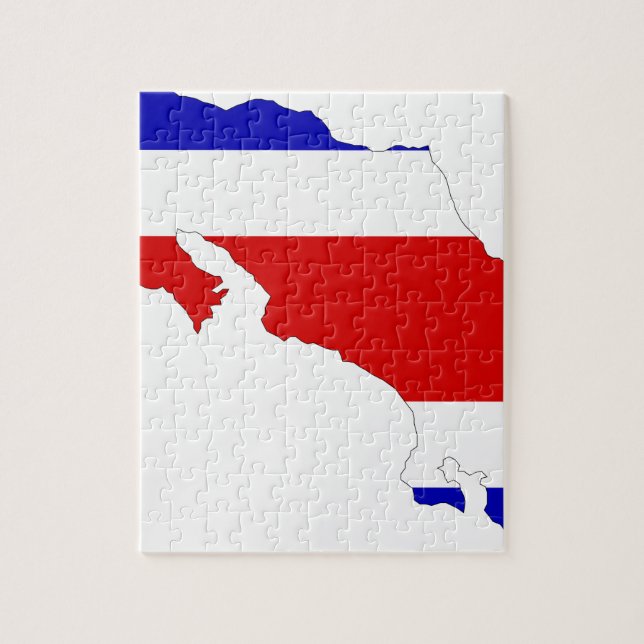Costa Rica Flag Map Jigsaw Puzzle (Vertical)