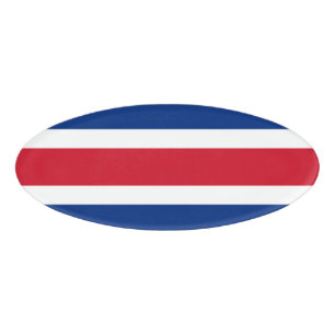 Costa Rica flag Name Tag