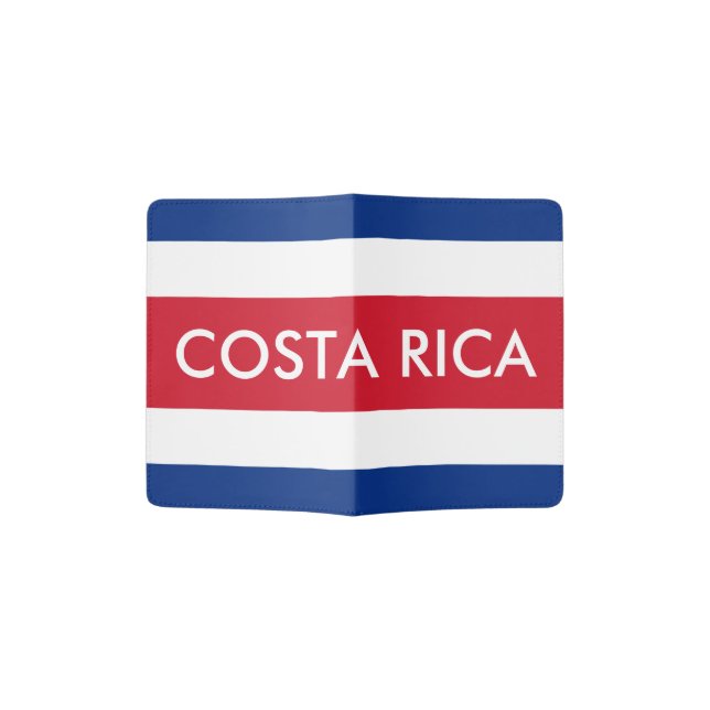Costa Rica flag passport holder | Custom cover (Opened)