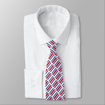 Costa Rica Flag Pattern Neck Tie by iprint at Zazzle
