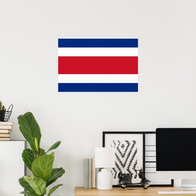 Costa Rica flag Poster (Home Office)