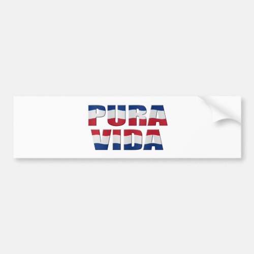 Costa Rica flag Pura Vida Bumper Sticker