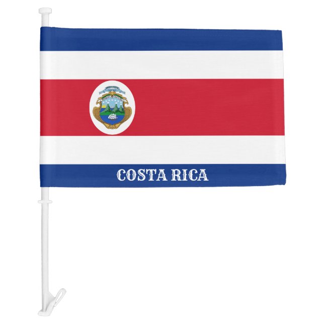 Costa Rica Flag Red White Blue Car Flag (Front)