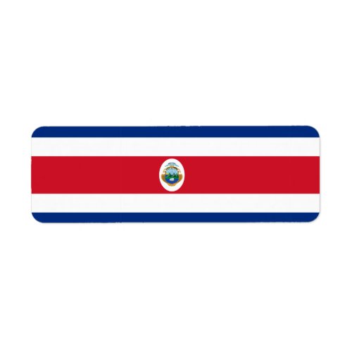 Costa Rica flag Return Address Label