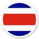 Costa Rica Flag Round Sticker