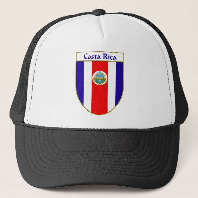 Costa Rica Flag Shield Trucker Hat (Front)