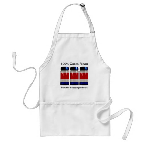 Costa Rica Flag Spice Jars Apron